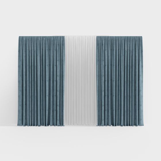 Stylish Curtain 3D model for Modern Spaces