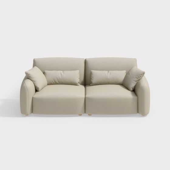 Stylish Minimalist 3D Sofa Model for Contemporary Spaces