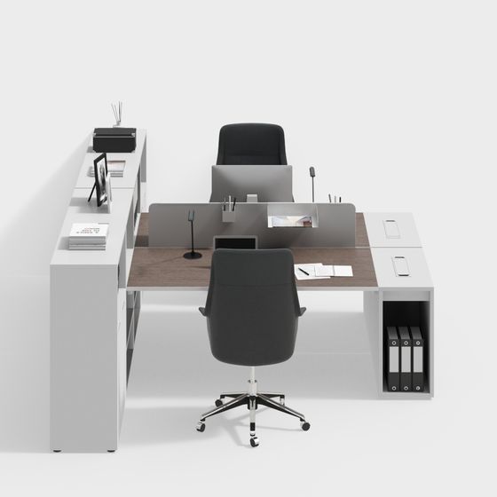 โต๊ะทำงานและเก้าอี้สำนักงานสมัยใหม่