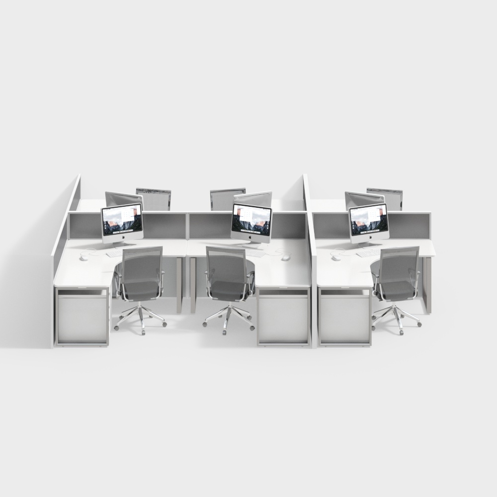 Mesa y silla de oficina moderna