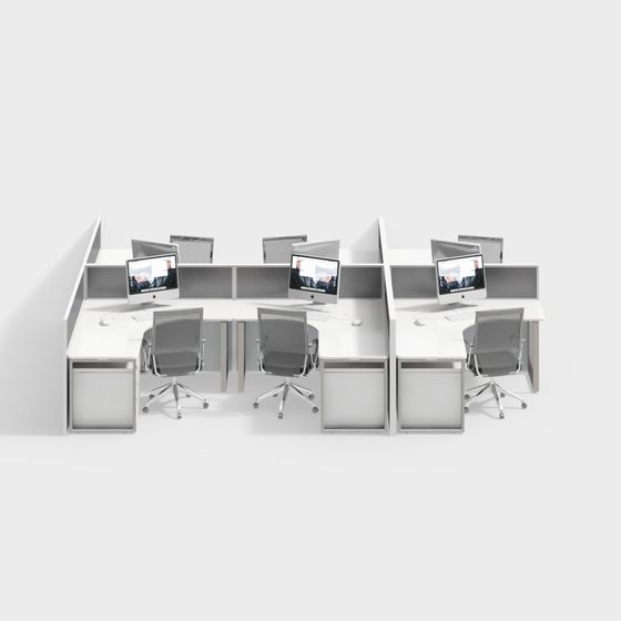 Mesa y silla de oficina moderna