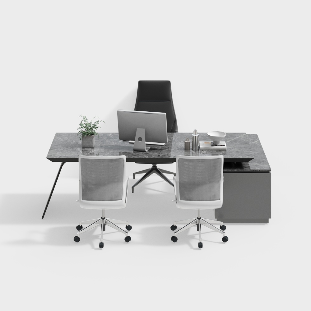 Modern office desk and chair