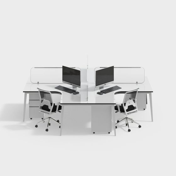 โต๊ะทำงานและเก้าอี้สำนักงานสมัยใหม่