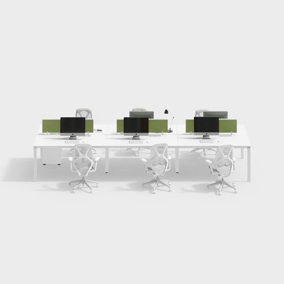 Elegant Open Workspace 3D Model for Creative Projects