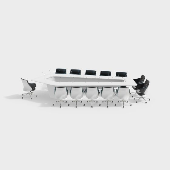 Elegant Minimalist Conference Table 3D model