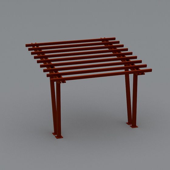 Stylish Wooden Pavilion 3D model for Creative Projects