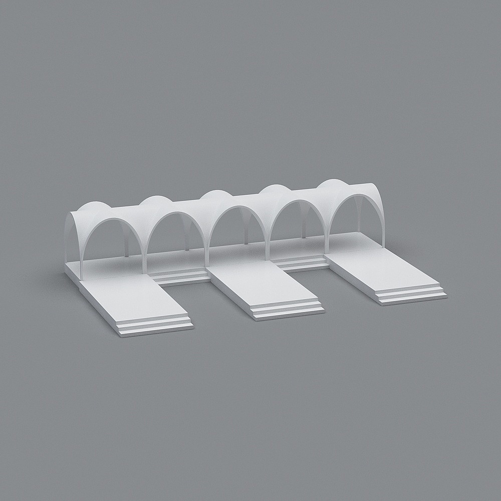 Futuristic Archway Corridor 3D model