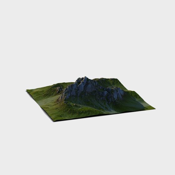 Majestic Mountain Peak 3D model