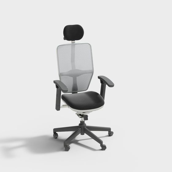 Sleek Low-Poly Office Chair 3D model