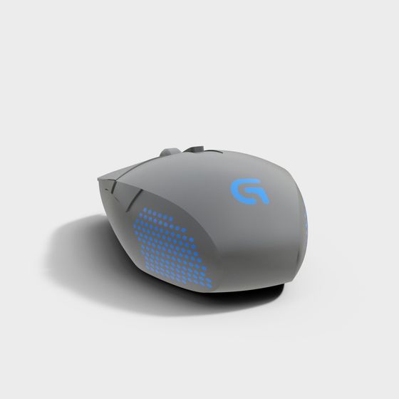 Futuristic Low-Poly Mouse 3D Model