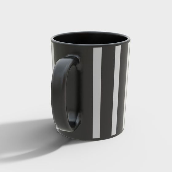 Stylish Urban Lines Coffee Cup 3D model