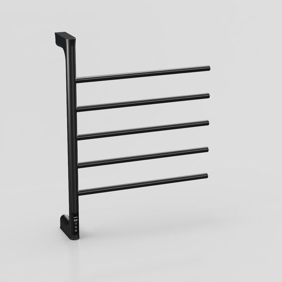 Stylish Black Towel Rack 3D model for Contemporary Spaces