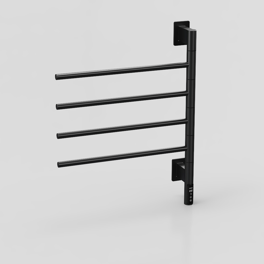 자유로운 회전 모델-탄소 섬유 전기 수건 걸이-EL08 매트 블랙