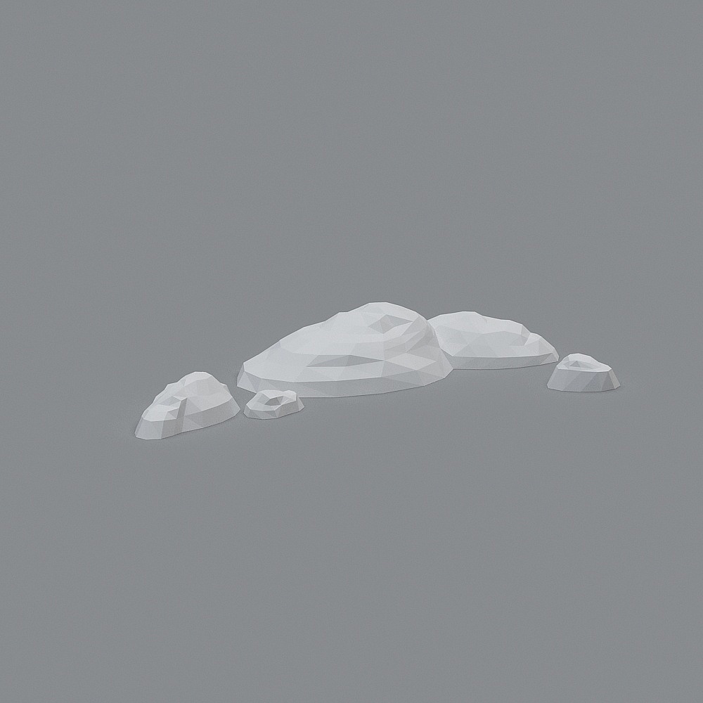 Low-Poly Mountain Rock Collection 3D model