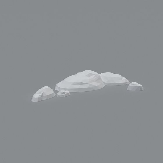 Low-Poly Mountain Rock Collection 3D model