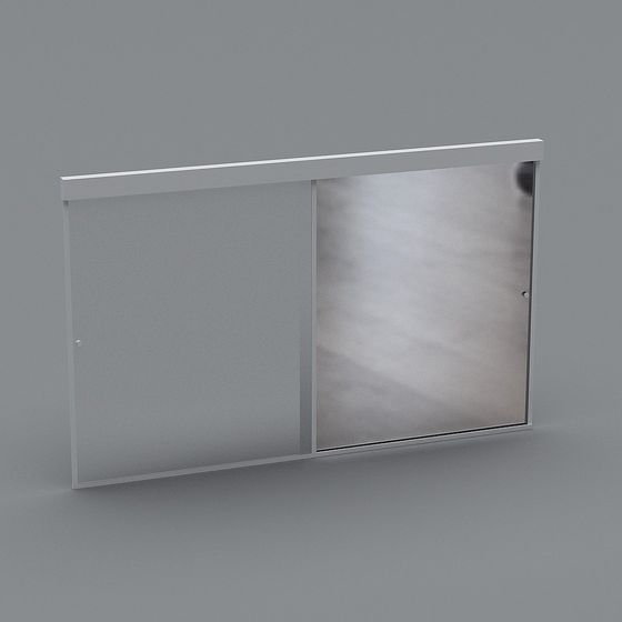 Sleek Minimalist Sliding Door 3D model