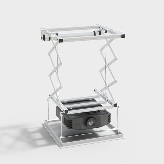 Low-Polygon Projector Stand 3D Model