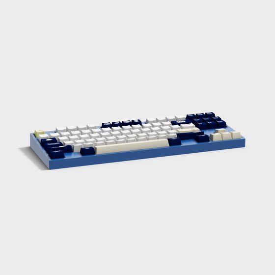 Modern Low-Polygon Keyboard 3D model for Designers