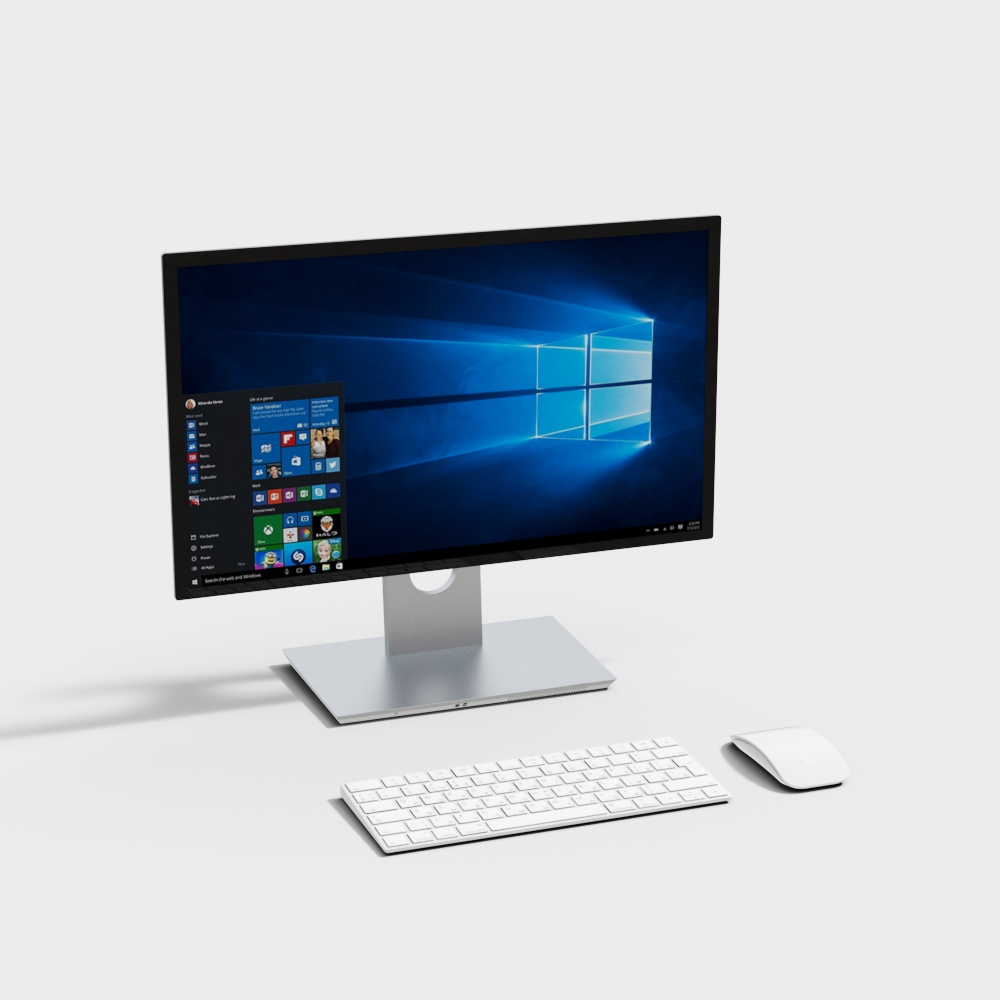 Minimalist Computer Set 3D Model
