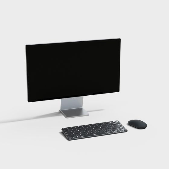 Modern Tech Desk Setup 3D model