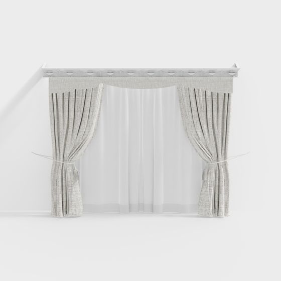 Elegant Curtain 3D model for Creative Projects