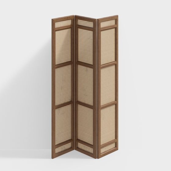 Elegant Low-Poly Screen 3D model for Modern Interiors