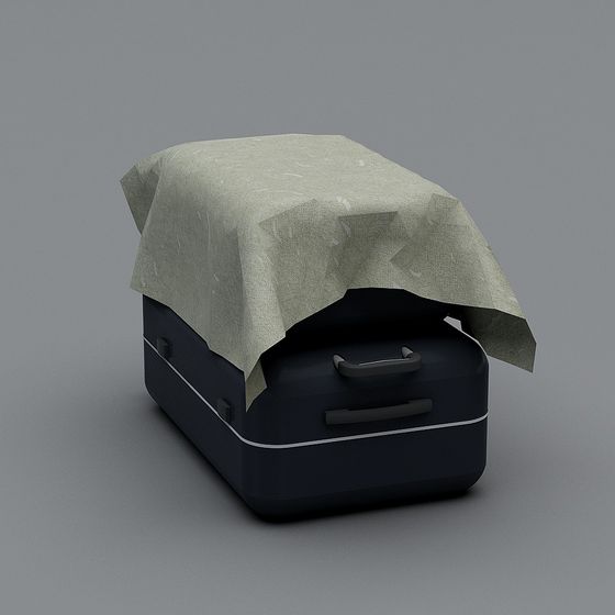 Elegant Low-Poly Travel Suitcase 3D Model