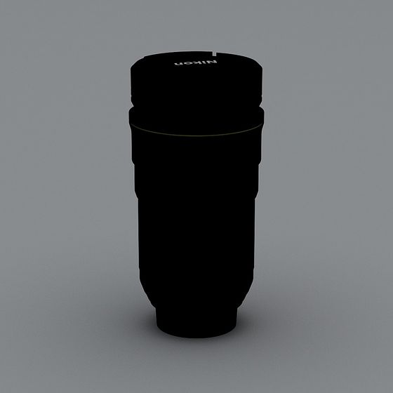 Nikon Lens Low Poly 3D model