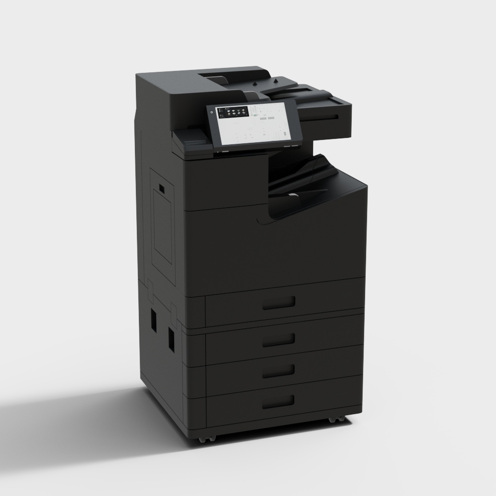 Futuristic Low-Polygon 3D Model Printer 3D model