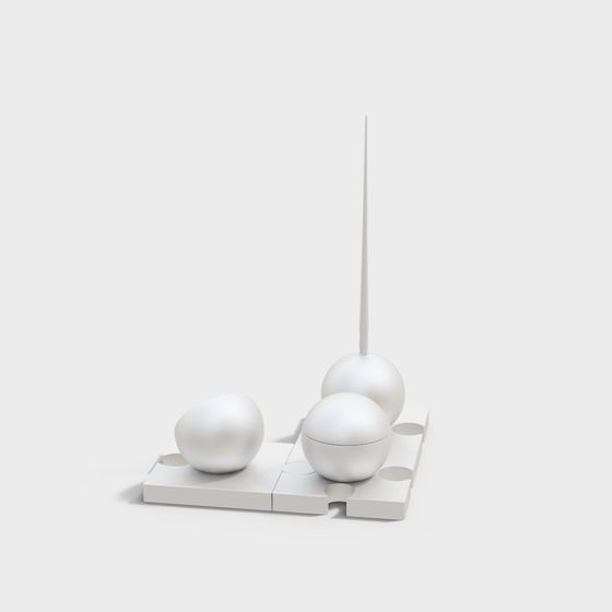 Modern Geometric Puzzle 3D model