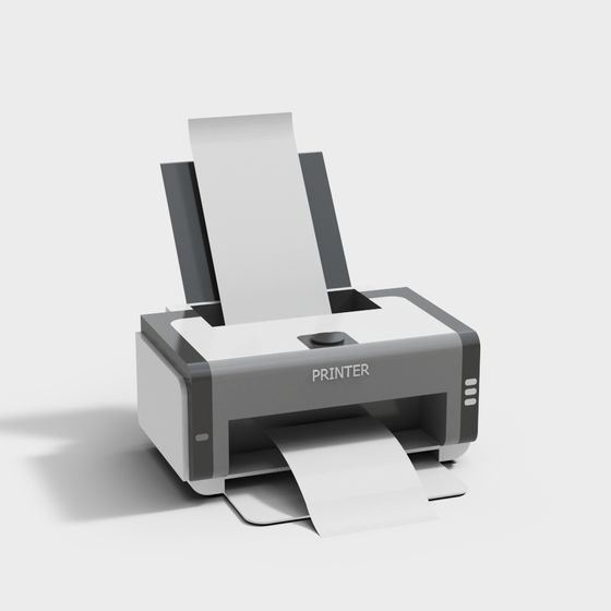 High-Detail Low-Poly 3D Printer Model for Creative Projects