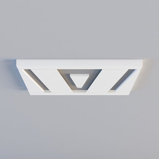 Stylish Low-Poly Ceiling Decor Panel 3D model