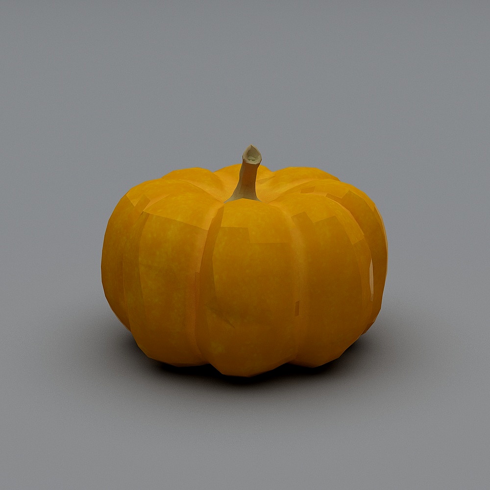 Low Poly Pumpkin 3D Model for Fall Creations