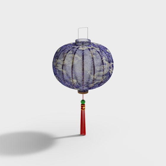 Elegant Eastern Lantern 3D model