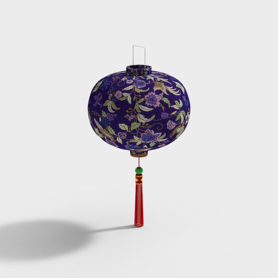 Elegant Chinese Lantern 3D model