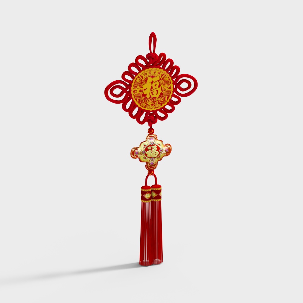 Chinese New Year Ornament 3D model