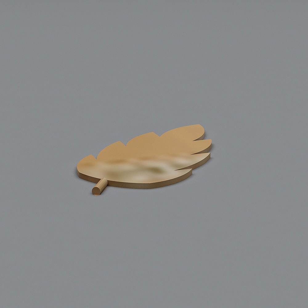 Low Poly High Detail Feather 3D model - 'Fallen Leaf'