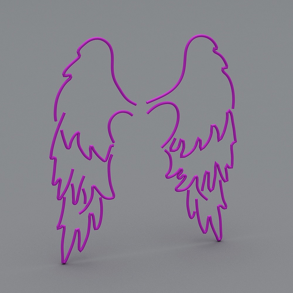 Angel Wings 3D model - Low Poly Design