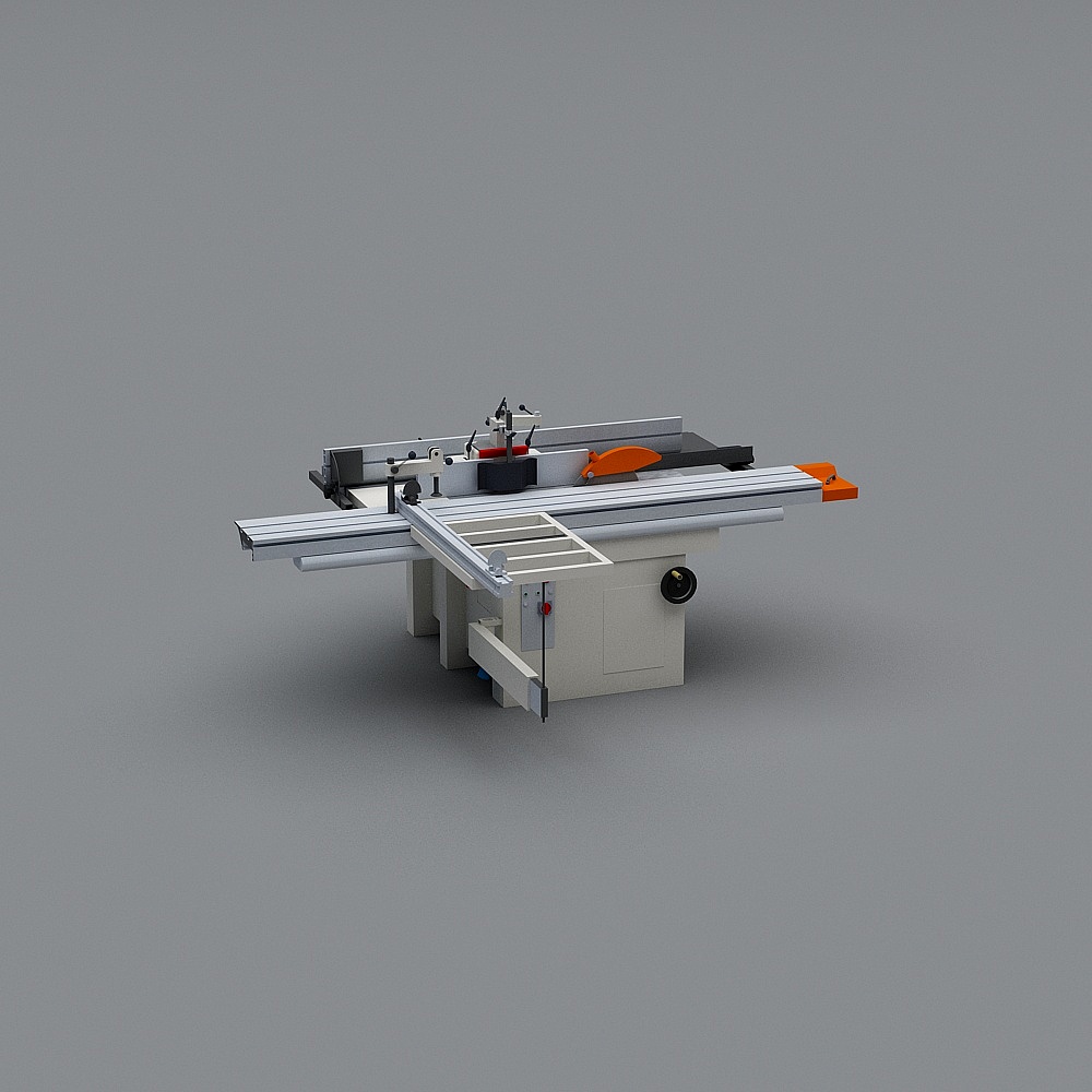 Realistic Low-Poly Table Saw 3D model