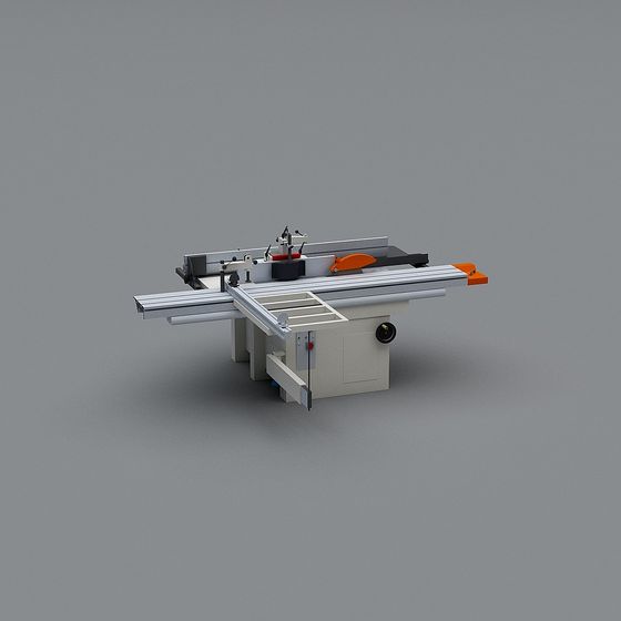 Realistic Low-Poly Table Saw 3D model