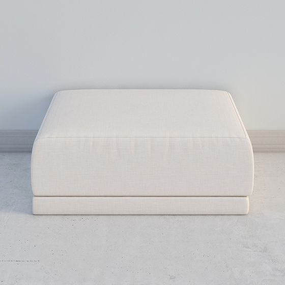 Square Storage Stool 3D Model for Minimalist Design