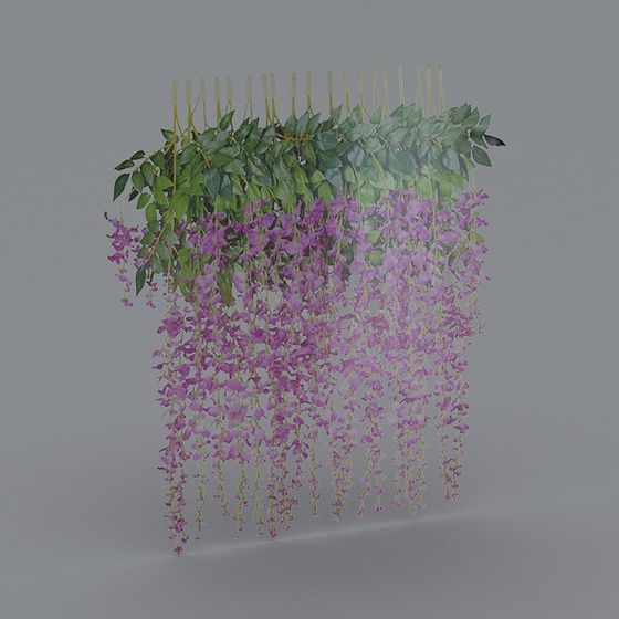 Charming Wisteria Flower 3D Model