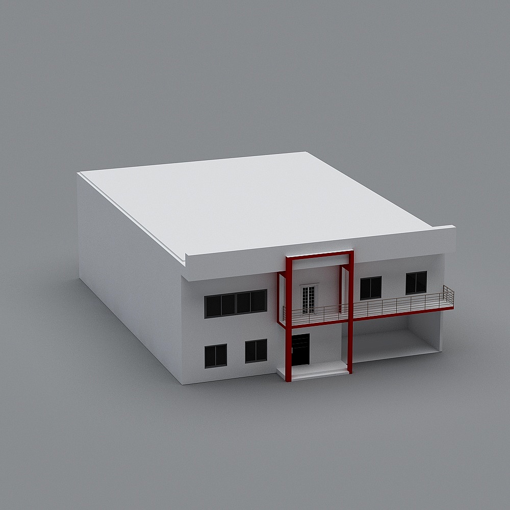 Modern Minimalist Urban Cabin 3D model
