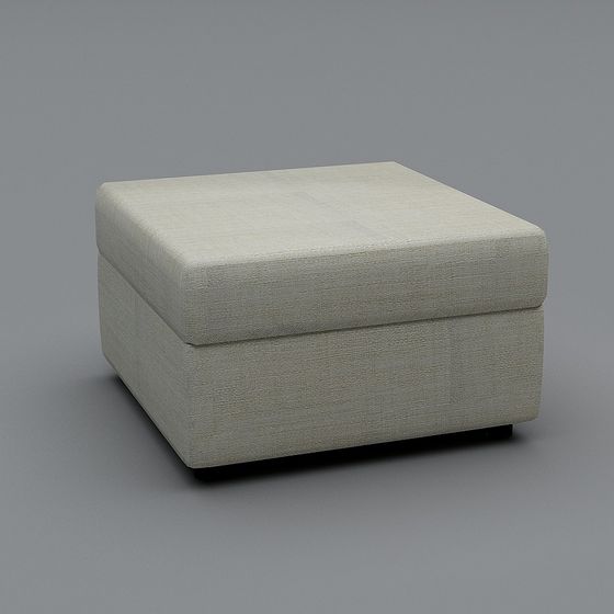 Stylish Square Storage Stool 3D model for Modern Spaces