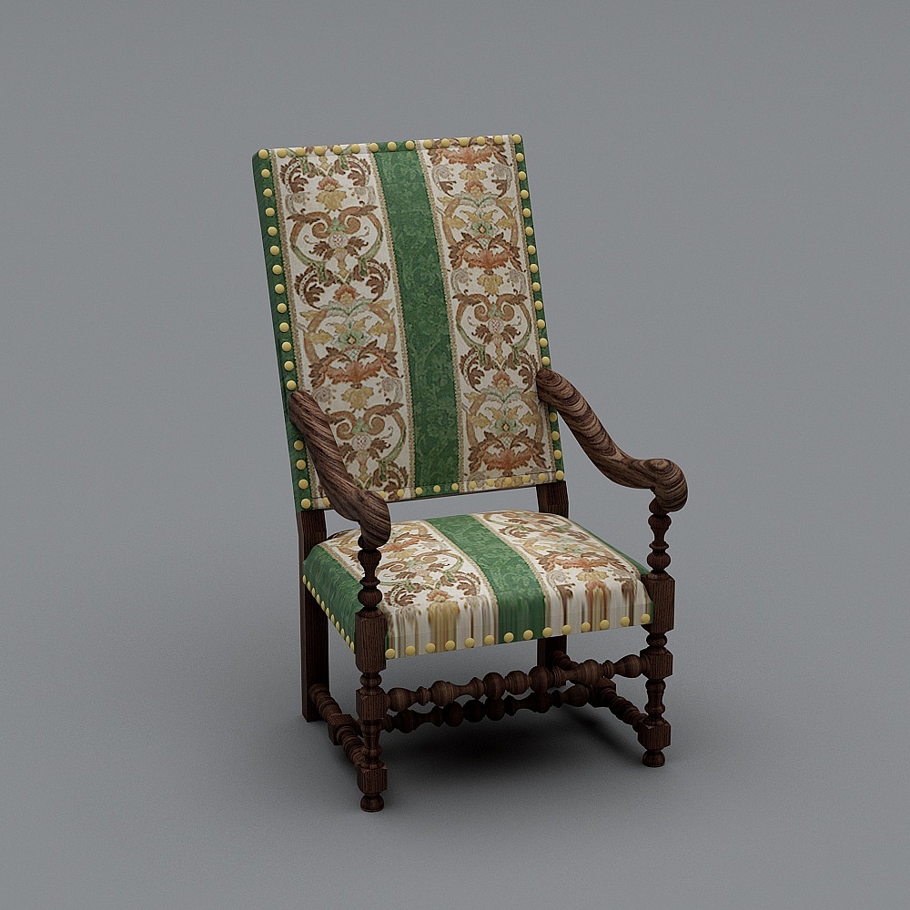 Ghế Louis XIII tựa lưng đầy đủ