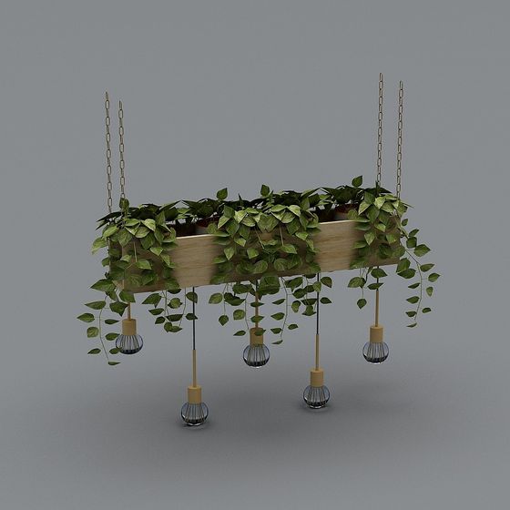 Hanging Plant Light Fixture 3D model