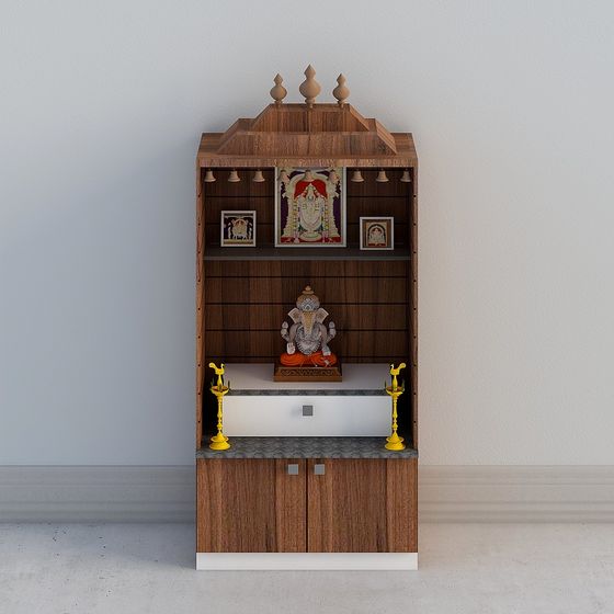 Unique Low-Poly Indian Altar 3D Model
