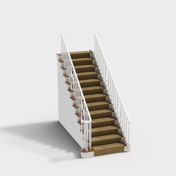 Elegant Staircase 3D model