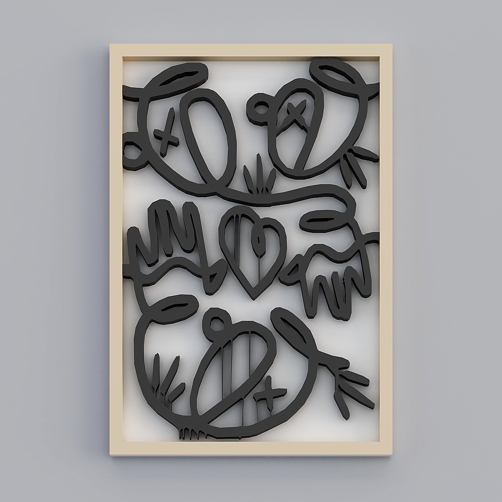 PAINTING RENDER ABSTRACT ART CONCEPT