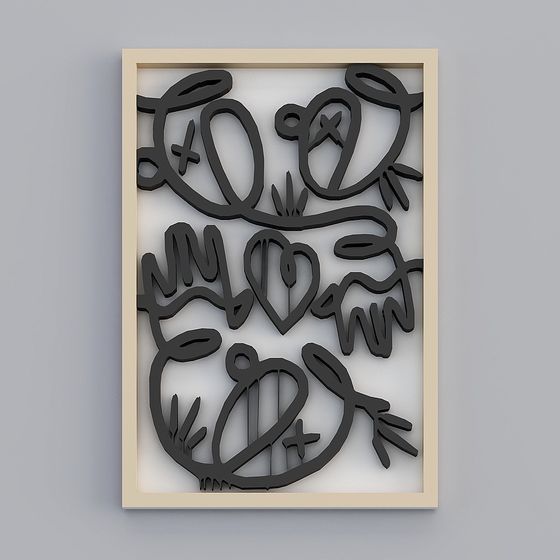 PAINTING RENDER ABSTRACT ART CONCEPT